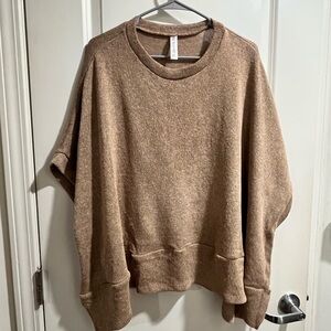 Scarlett Tan Knit dolman top-oversized